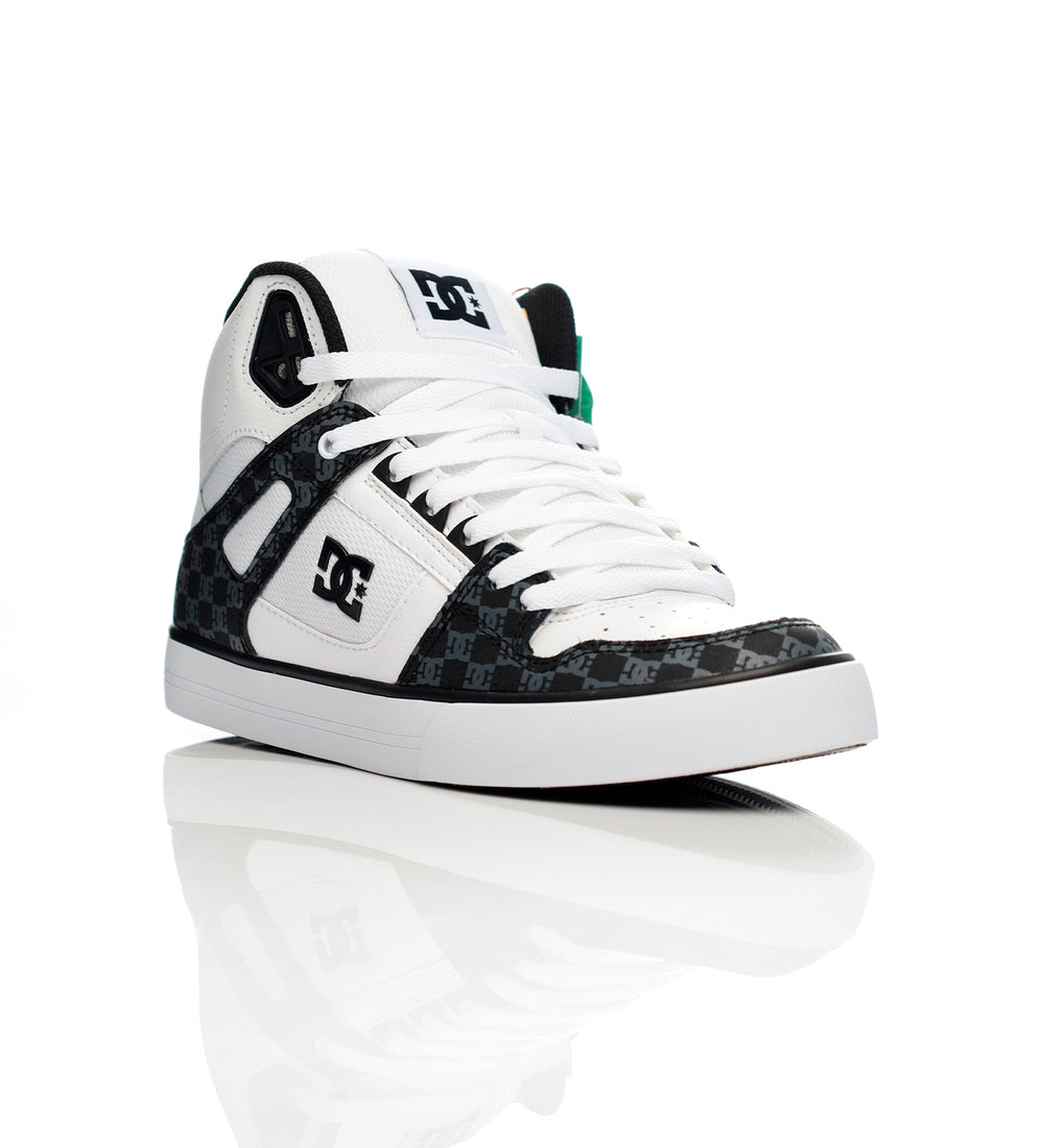 DC DC Men's Pure High-Top WC Shoes - Black/White Monogram Black/White Monogram 9 Mens High Top Shoes 6 to 18