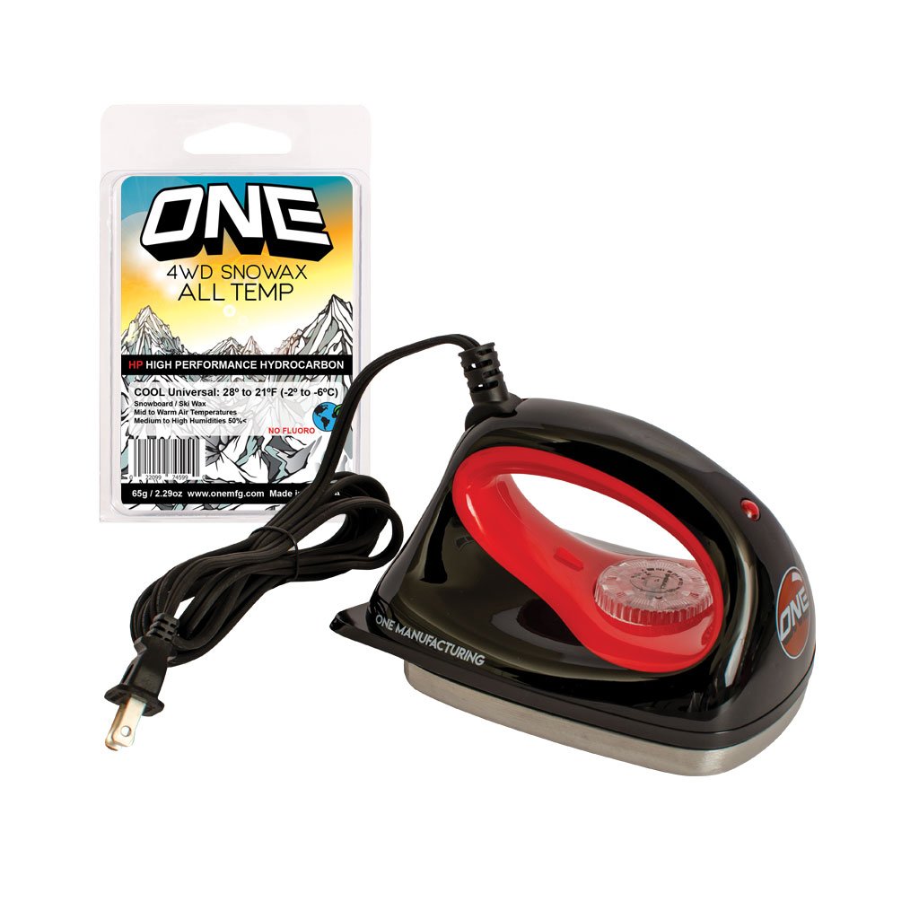 One Ball Jay One Ball Jay Iron, Waxing Iron with F1 All Temp 65g Wax Included 65g Snowboard Waxing Tools