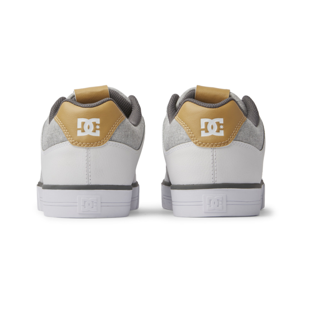 Chaussures de skate DC Pure pour homme - Gris/Blanc/Gris