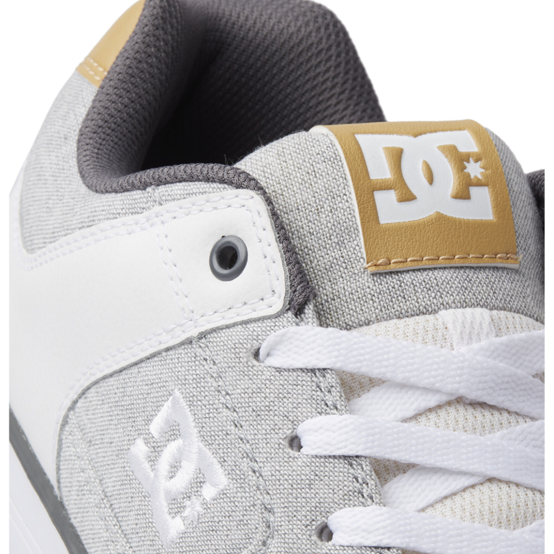 Chaussures de skate DC Pure pour homme - Gris/Blanc/Gris