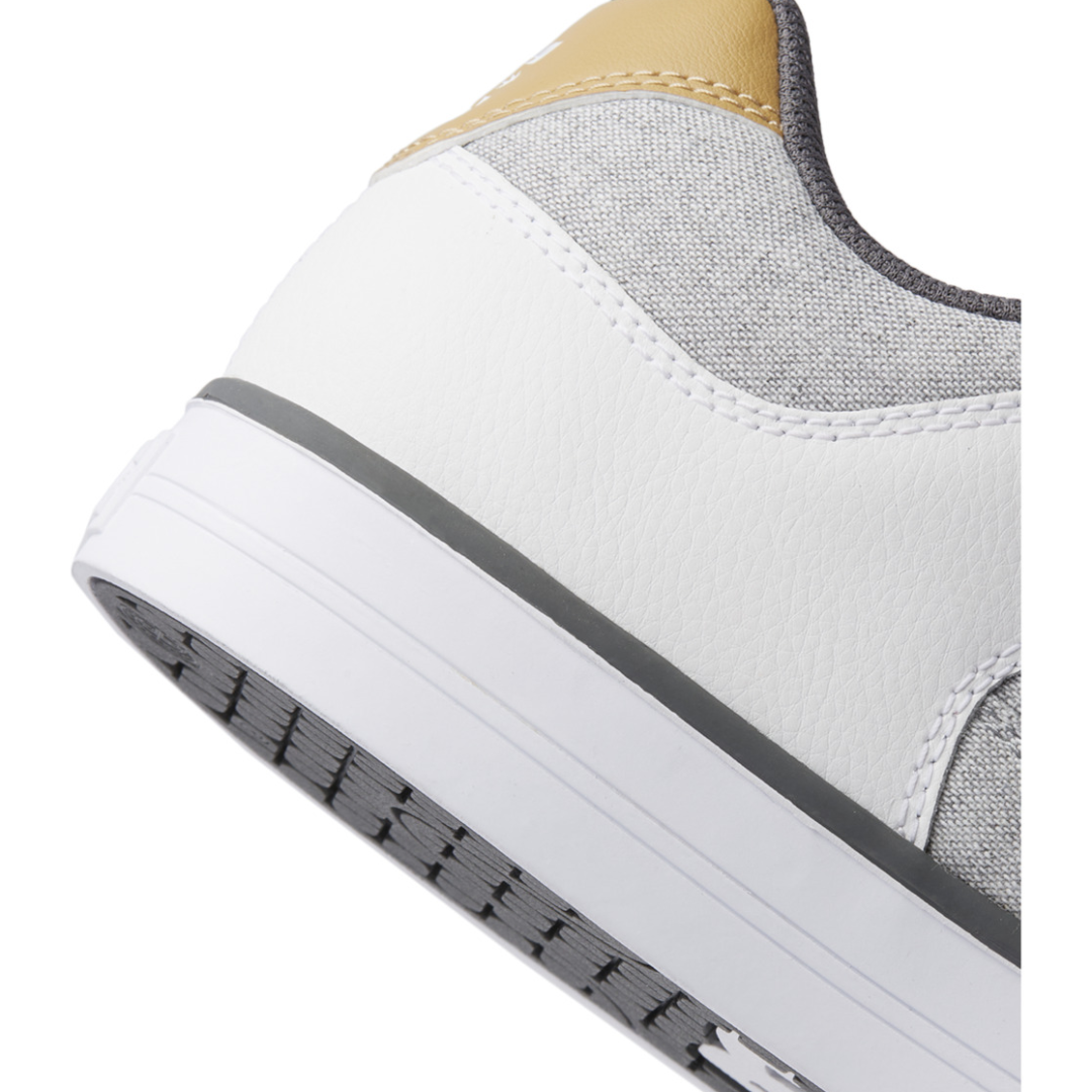 Chaussures de skate DC Pure pour homme - Gris/Blanc/Gris