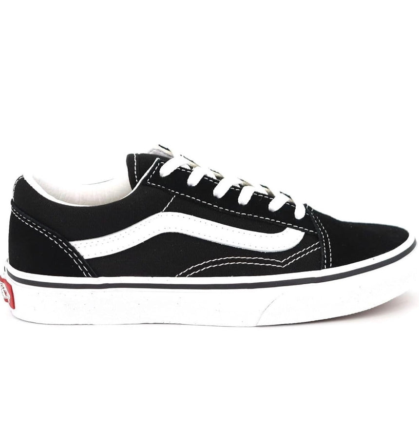 Vans Kids Old Skool Skateboard Shoes - Black/True White