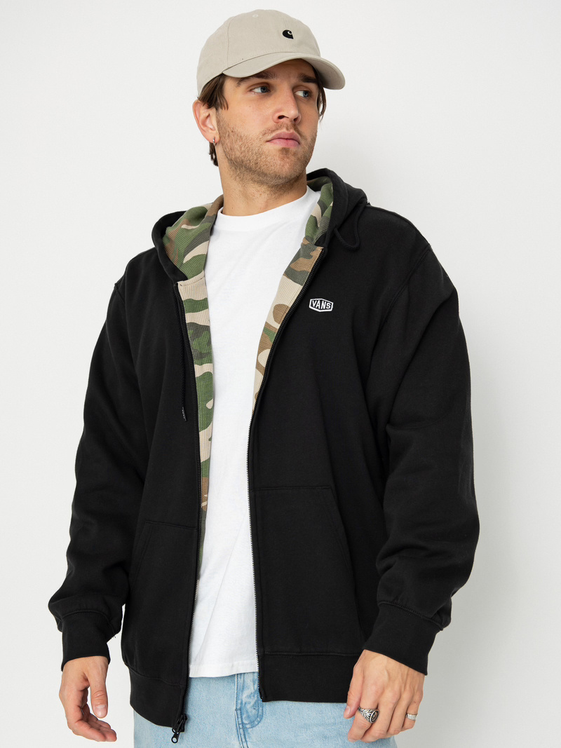 Vans Vans Men's Dover Thermal Lined Full Zip Black M Womens Zip Up Hoodies