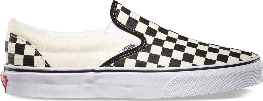 Vans Unisex Classic Slip On - Checkerboard White/Back