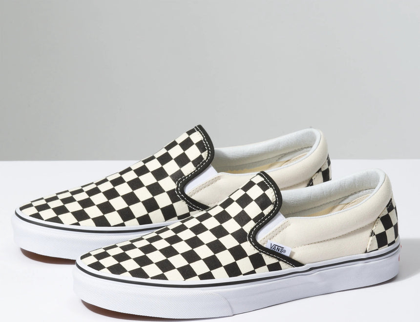 Vans Unisex Classic Slip On - Checkerboard White/Back