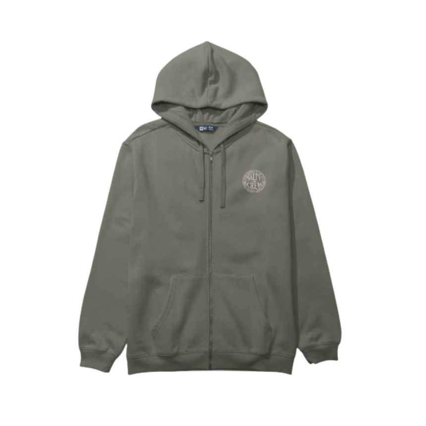 Salty Crew Salty Crew Men's Global Zip Fleece - Dusty Olive Dusty Olive S Mens Full Zip Hoodies