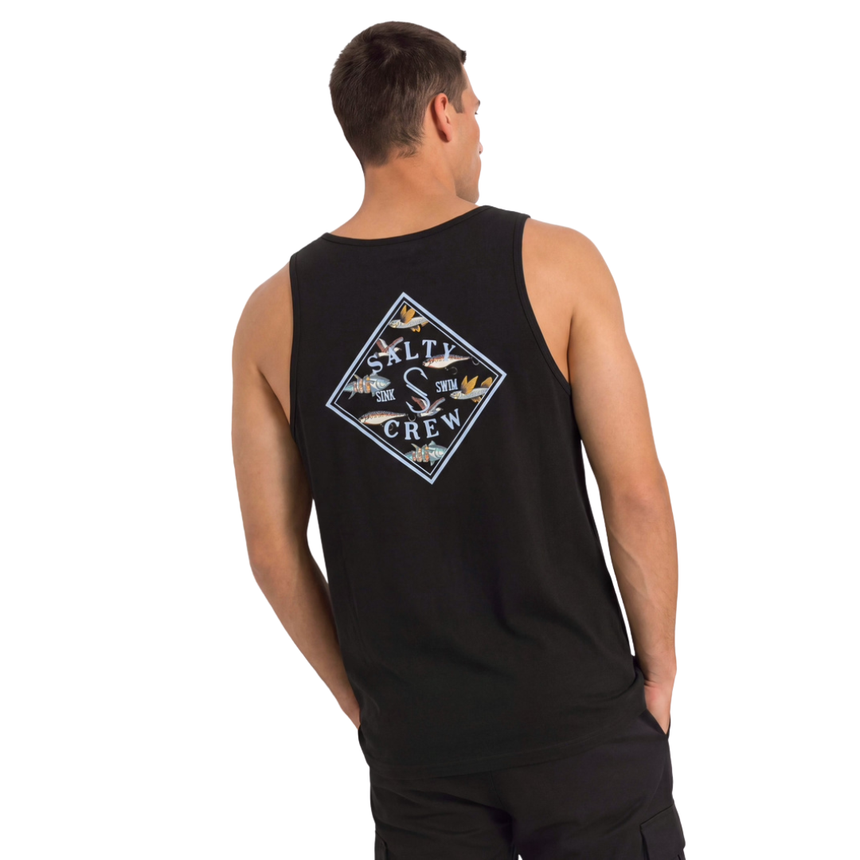 Salty Crew Salty Crew Men's Tippet Fill Tank - Black Black M Mens Sleeveless Shirts