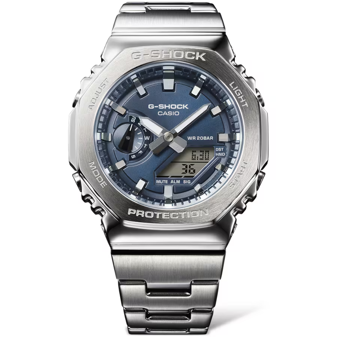 G Shock G-Shock GM-2110D-2B Watch Mens Analog Metal Band