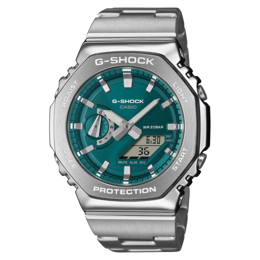 G Shock G-Shock GM-2110D-3A1 Watch Mens Analog Metal Band