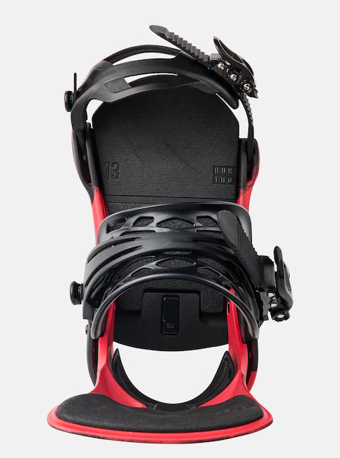 Burton Men's Caretl X Snowboard Binding -Black/Red