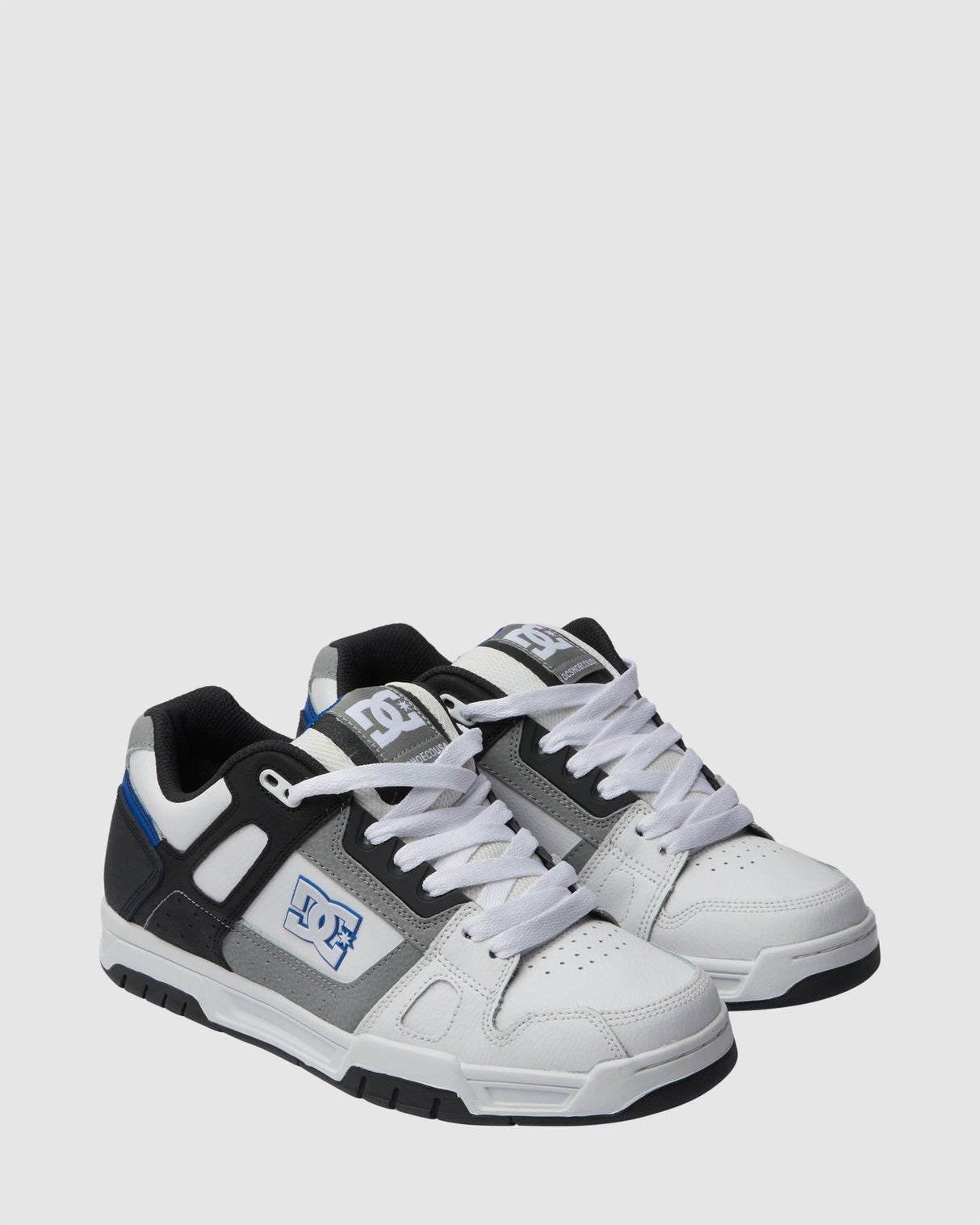 DC Men's Stag Shoes - White/Grey/Blue