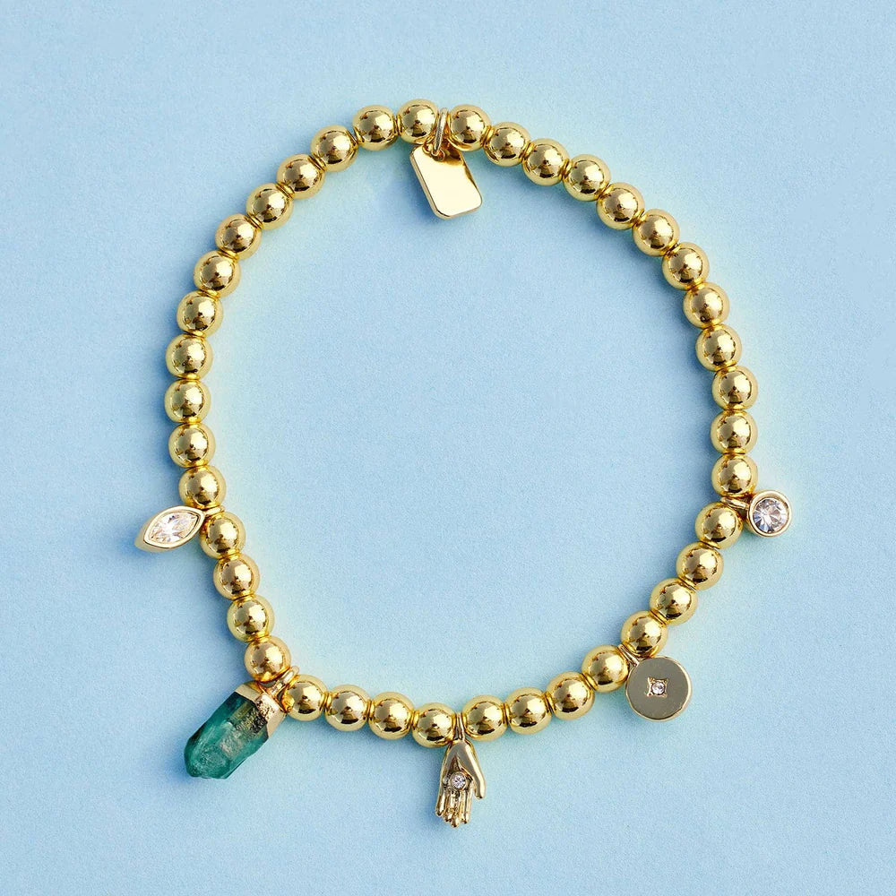 Pura Vida Mystics Mixed Charms Stretch Bracelet