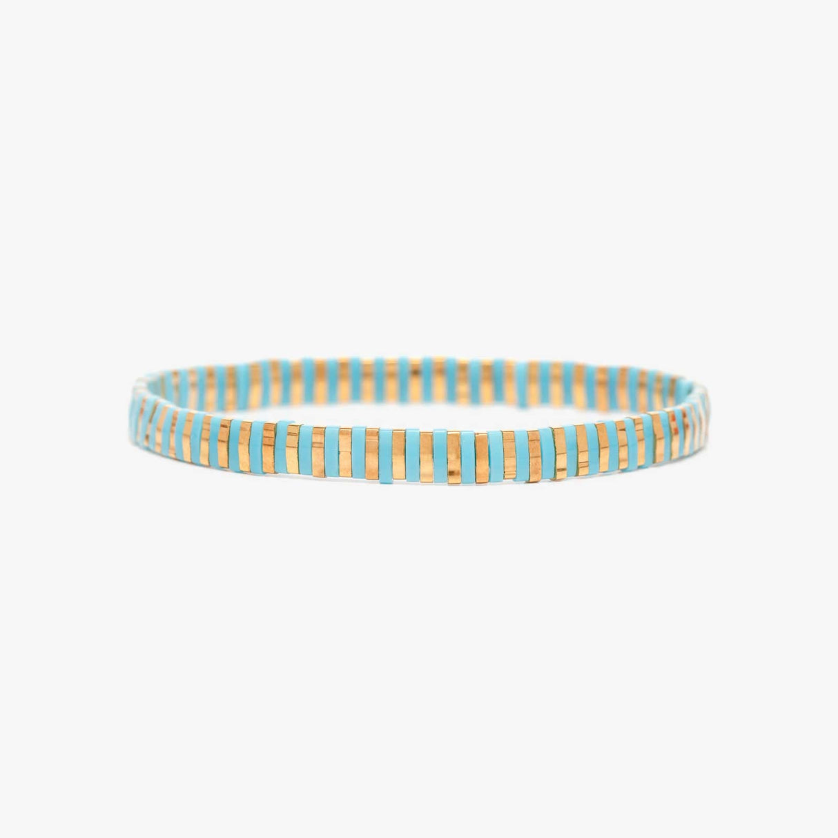 Pura Vida Tile Bead Gold Stretch Bracelet