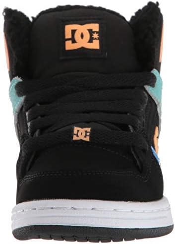 DC DC Girls Pure Winter High Top Shoes BLACK-BLUE 1 Youth Girls High Tops 5T to 13T and 1 to 7 US Size