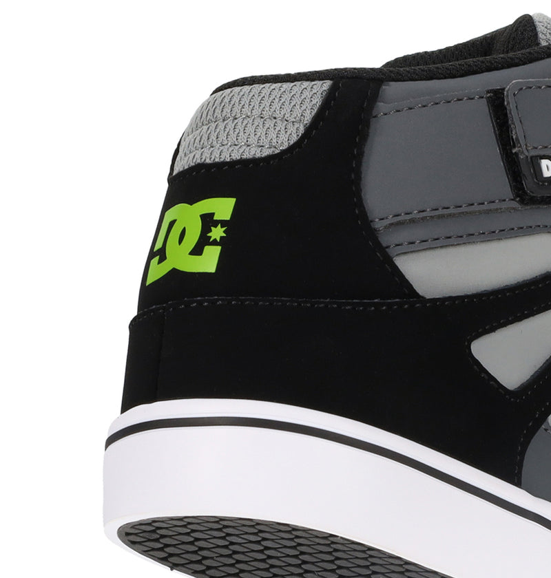 DC DC Youth Pure Hi Top EV Shoes - Gray/Black Gray/Black 11 Youth Boys High Tops 5T to 13T and 1 to 7 US Size