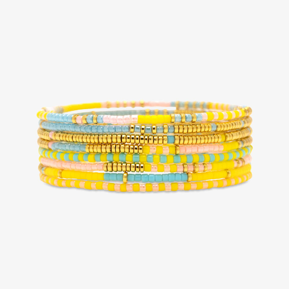 Pura Vida Sunset Beach Mixed Bead Woven Bracelet