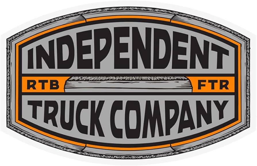 Independent Indy ITC Curb Sticker Grey/Orange 5" Stickers