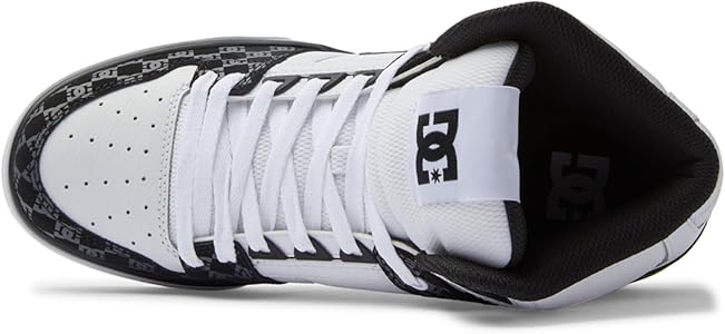 DC DC Men's Pure High-Top WC Shoes - Black/White Monogram Black/White Monogram 9 Mens High Top Shoes 6 to 18