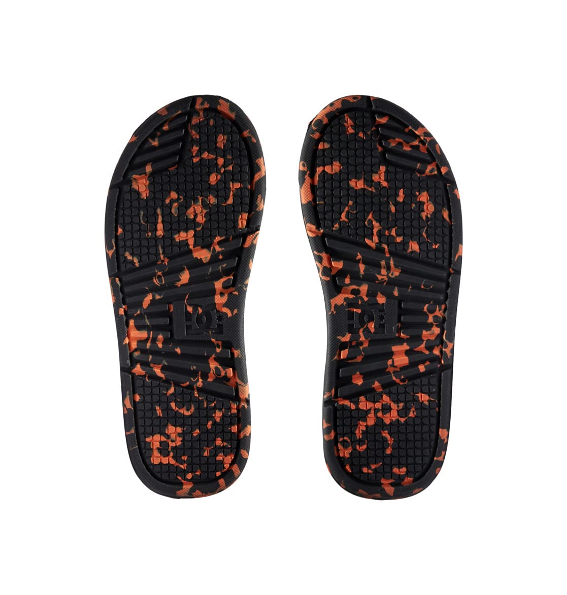 DC Bolsa Mens Flip Flops -Black/Orange