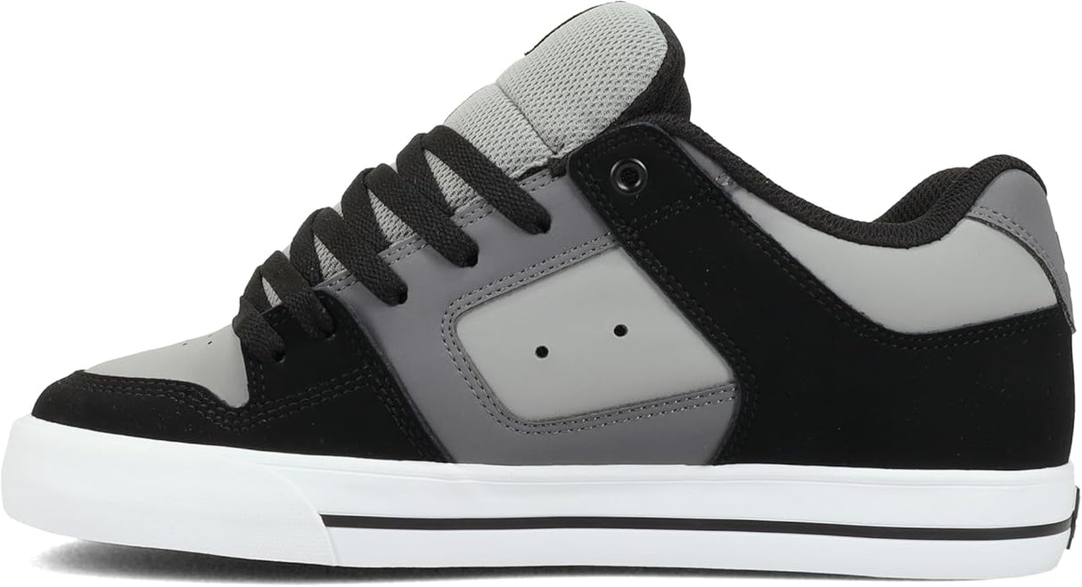 DC DC Men's Pure Skate Shoes - Gray/Black Gray/Black 10 Mens Skate Shoes 6 to 18