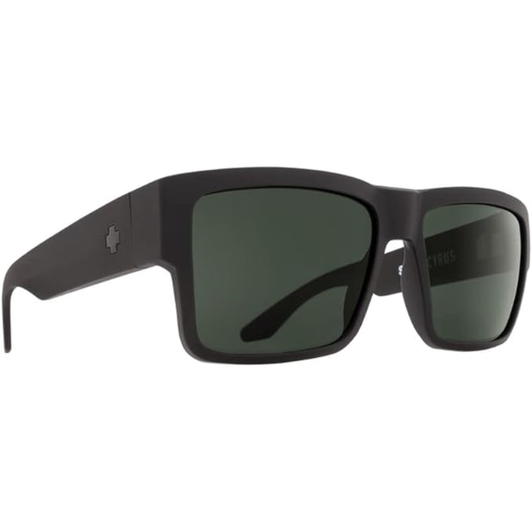 Spy Cyrus Sunglasses - Soft Matte Black - HD Plus Gray Green Polar