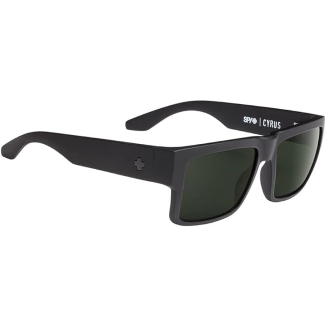 Spy Cyrus Sunglasses - Soft Matte Black - HD Plus Gray Green Polar