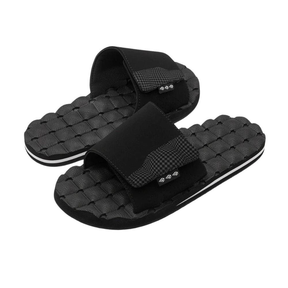 Sandalias reclinables Volcom para hombre - Negro/Blanco