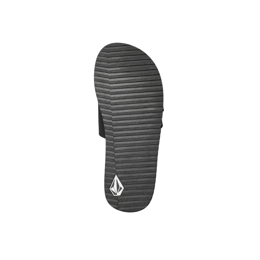 Sandalias reclinables Volcom para hombre - Negro/Blanco