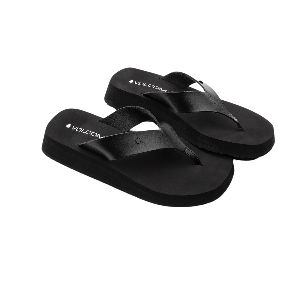Sandales à plateforme Volcom Not Ur Moms pour femme - Noir