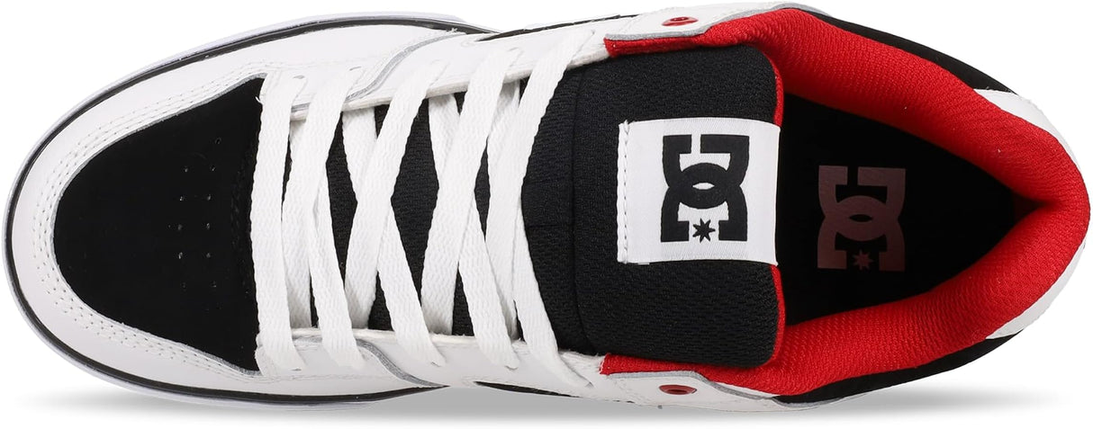 DC DC Men's Pure Shoes - White/Black/Red White/Black/Red 9 Mens Skate Shoes 6 to 18