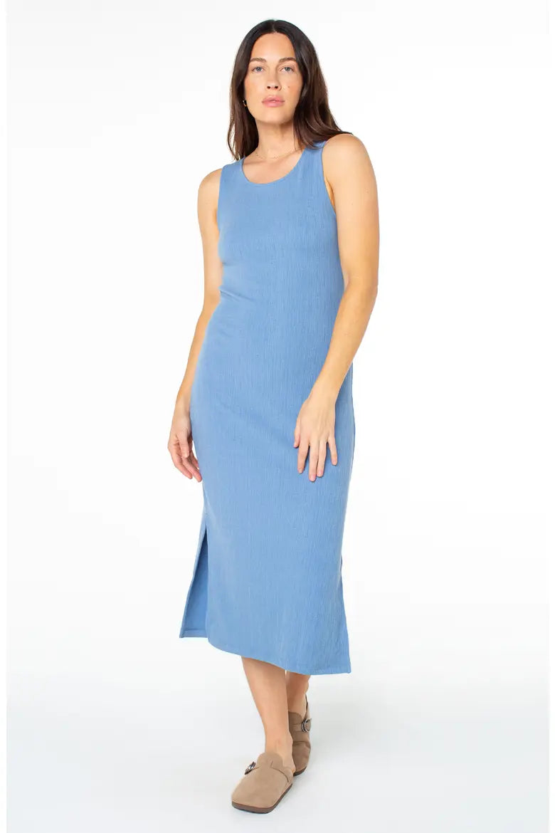 Roxy Roxy Women's City Lights Midi Dress Riviera Solid S Womens Long Sleeve Shirts