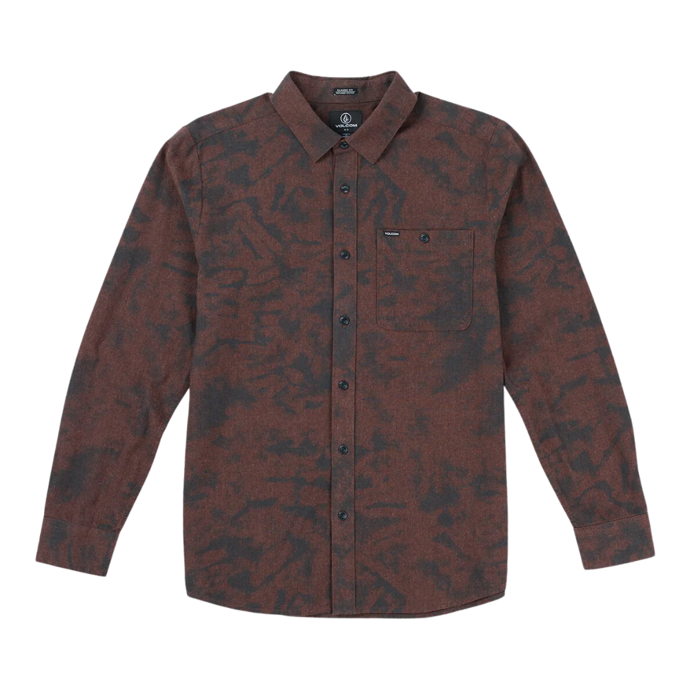 Volcom Men's Tie Dye Flannel Long Sleeve