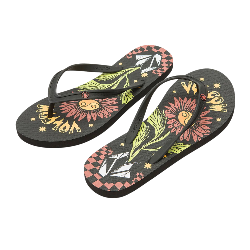 Sandales à bascule Volcom pour femme - Noir vintage