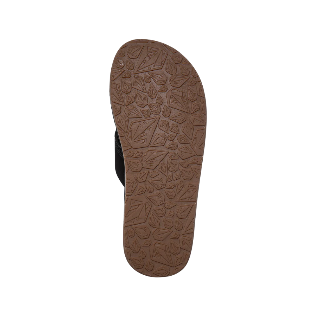 Sandalias reclinables Volcom para hombre - Negro Destructo