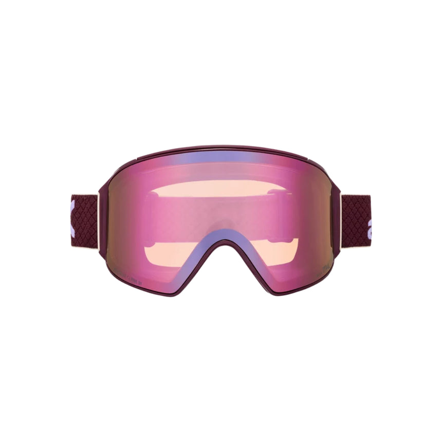 Anon Anon Unisex M4 Goggles (Cylindrical) + Bonus Lens + MFI® Face Mask - Deep Cherry/Perceive Cloudy Pink Deep Cherry/Perceive Cloudy Pink OS Mens Goggles Complete