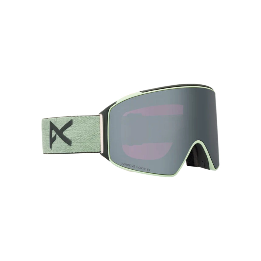 Anon Anon Unisex M4 Goggles (Cylindrical) + Bonus Lens + MFI® Face Mask - Soft Sage/Perceive Sunny Onyx Soft Sage/Perceive Sunny Onyx OS Mens Goggles Complete