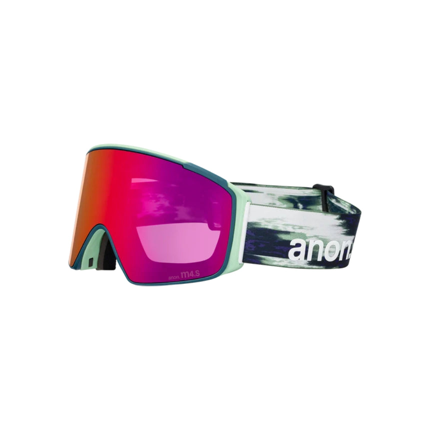 Anon Anon Unisex M4S Goggles (Cylindrical) + Bonus Lens + MFI® Face Mask - Family Tree/Perceive Sunny Red Family Tree/Perceive Sunny Red OS Mens Goggles Complete