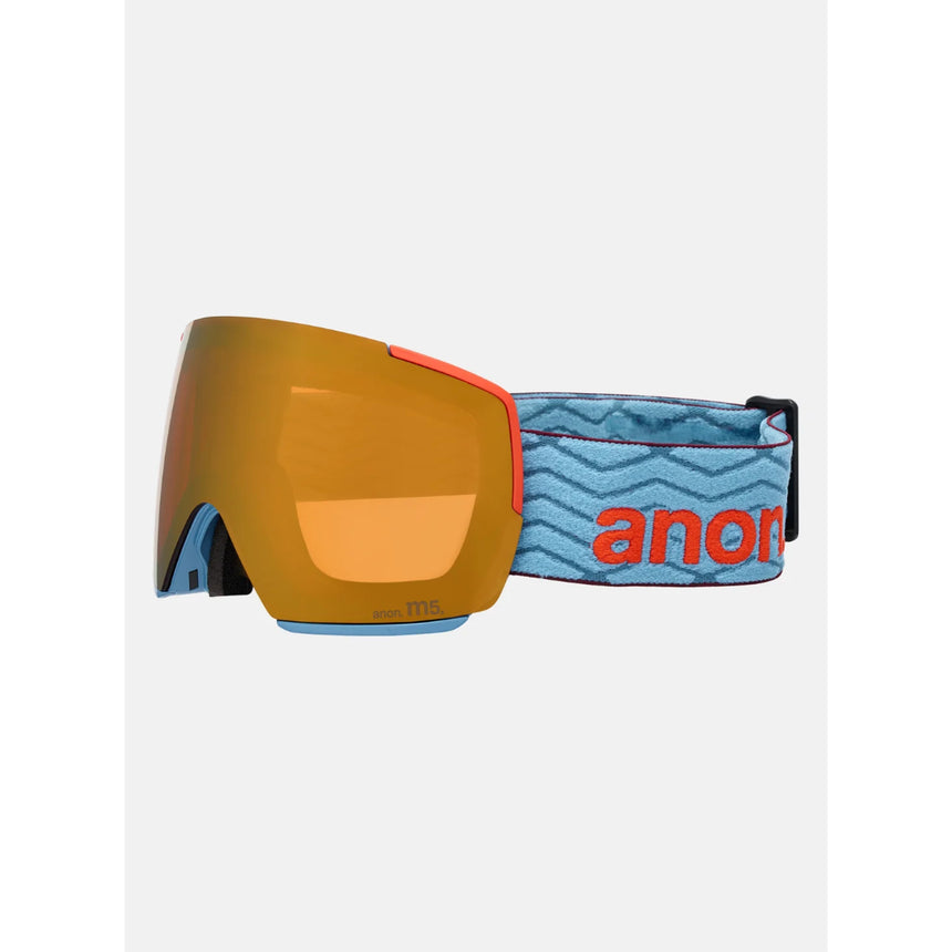 Anon Anon Unisex M5 Goggles + Bonus Lens + MFI® Face Mask - Retro Blue/Perceive Sunny Bronze Retro Blue/Perceive Sunny Bronze OS Mens Goggles Complete