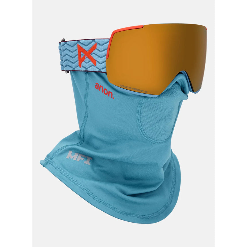 Anon Anon Unisex M5 Goggles + Bonus Lens + MFI® Face Mask - Retro Blue/Perceive Sunny Bronze Retro Blue/Perceive Sunny Bronze OS Mens Goggles Complete