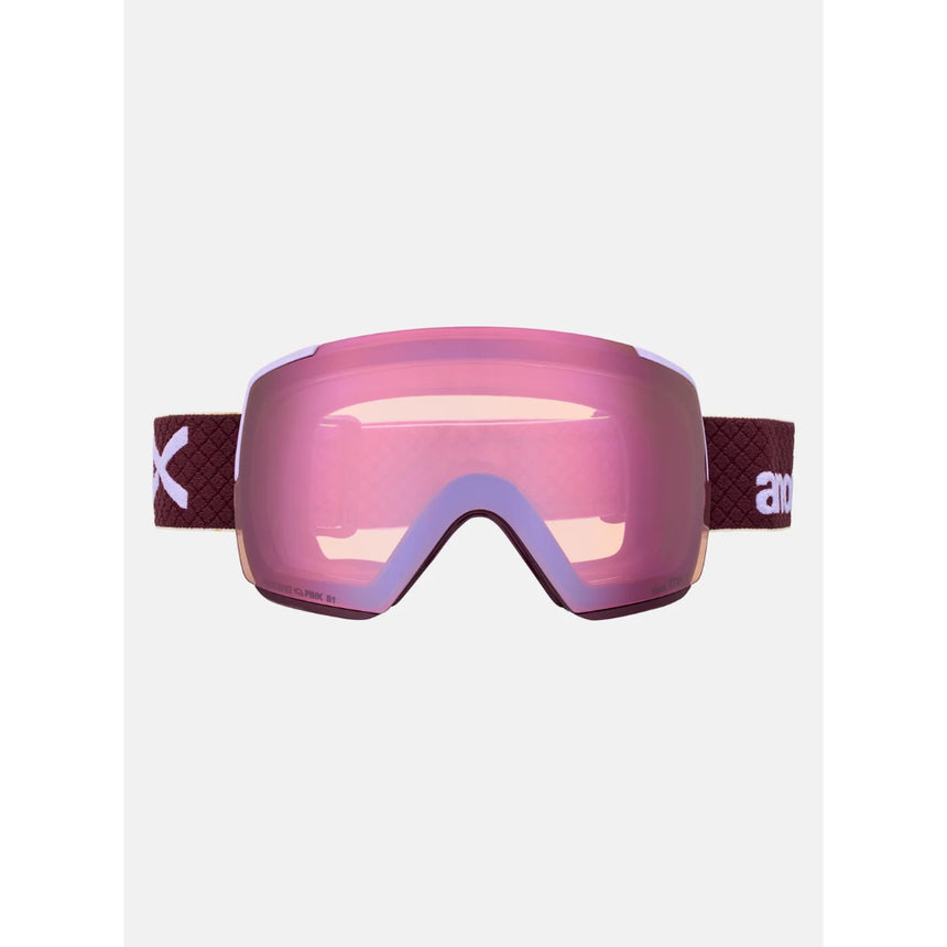 Anon Anon Unisex M5S Goggles + Bonus Lens + MFI® Face Mask - Deep Cherry/Perceive Cloudy Pink Deep Cherry/Perceive Cloudy Pink OS Mens Goggles Complete