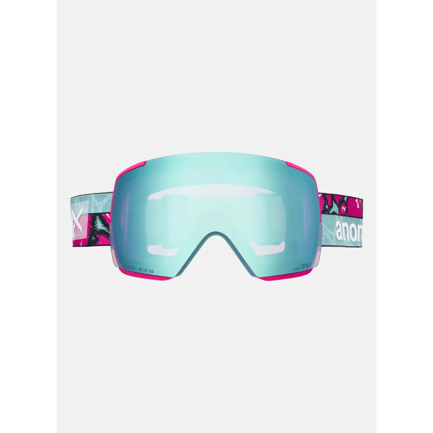 Anon Anon Unisex M5S Goggles + Bonus Lens + MFI® Face Mask - Pink Tides/Perceive Variable Blue Pink Tides/Perceive Variable Blue OS Mens Goggles Complete