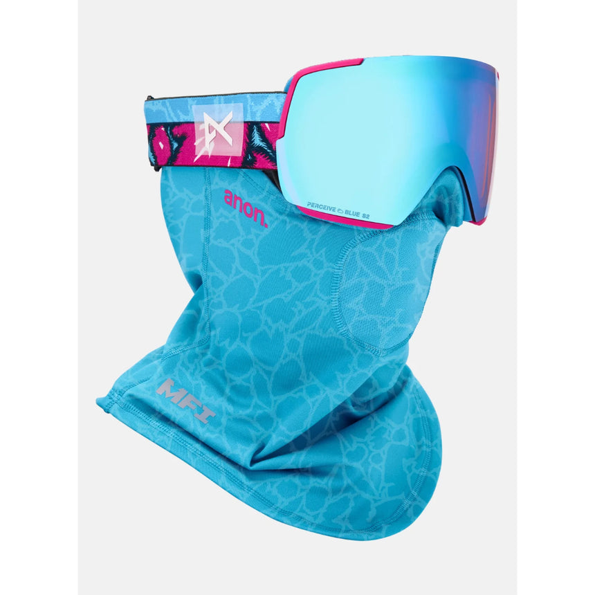 Anon Anon Unisex M5S Goggles + Bonus Lens + MFI® Face Mask - Pink Tides/Perceive Variable Blue Pink Tides/Perceive Variable Blue OS Mens Goggles Complete