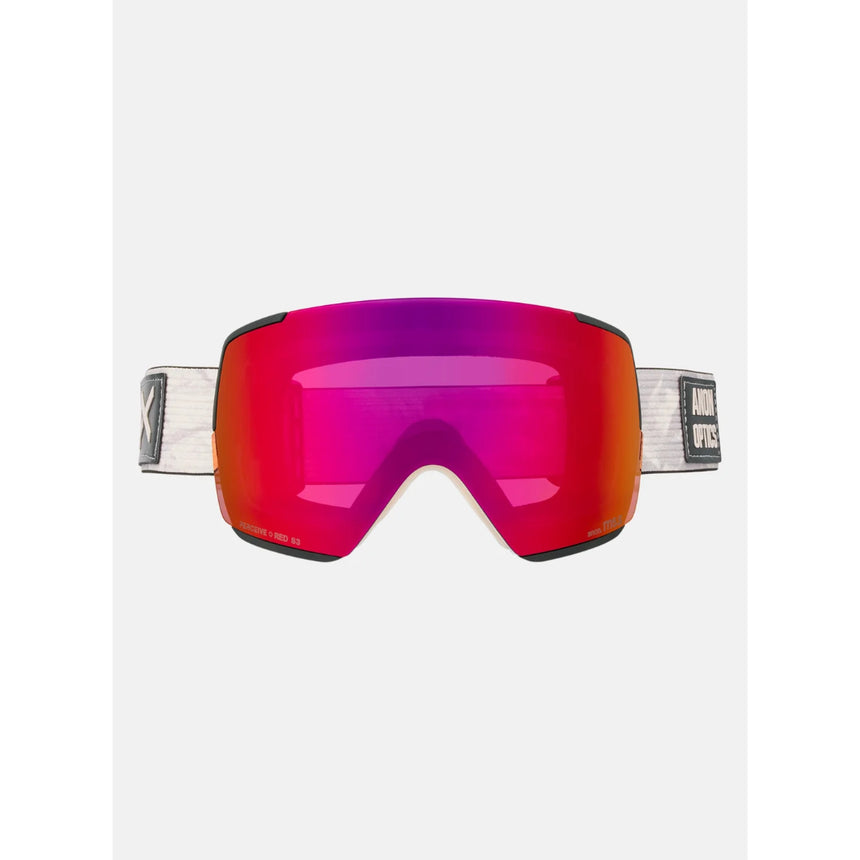 Anon Anon Unisex M5S Goggles + Bonus Lens + MFI® Face Mask - Sediment/Perceive Sunny Red Sediment/Perceive Sunny Red OS Mens Goggles Complete
