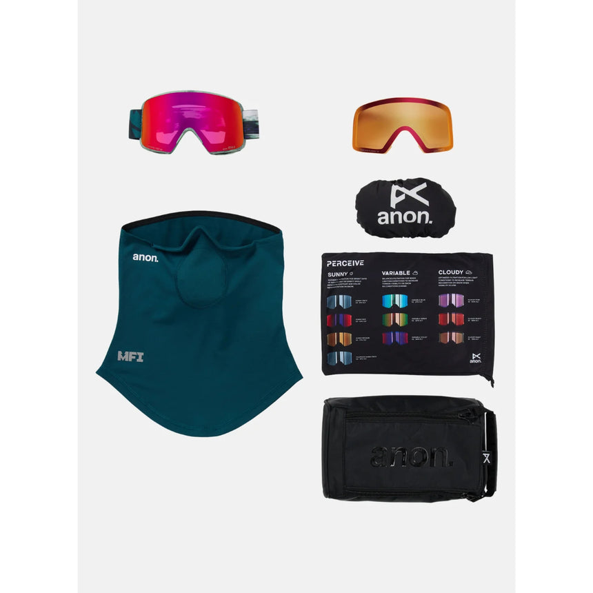 Anon Anon Unisex M6S Goggles - Family Tree/Perceive Sunny Red Family Tree/Perceive Sunny Red OS Mens Goggles Complete