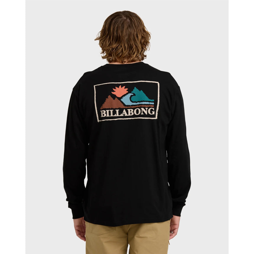 Billabong Billabong Men's A/Div Range Long Sleeve T-Shirt - Black Black S Mens Long Sleeve T-Shirts