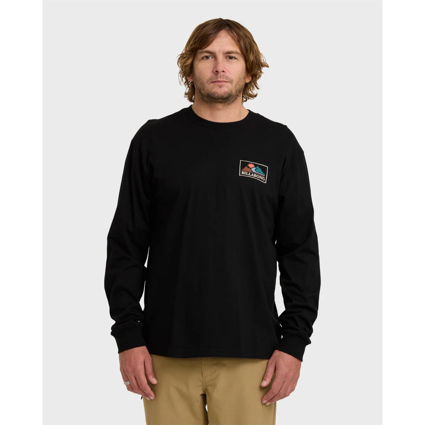 Billabong Billabong Men's A/Div Range Long Sleeve T-Shirt - Black Black S Mens Long Sleeve T-Shirts