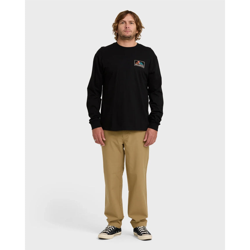 Billabong Billabong Men's A/Div Range Long Sleeve T-Shirt - Black Black S Mens Long Sleeve T-Shirts