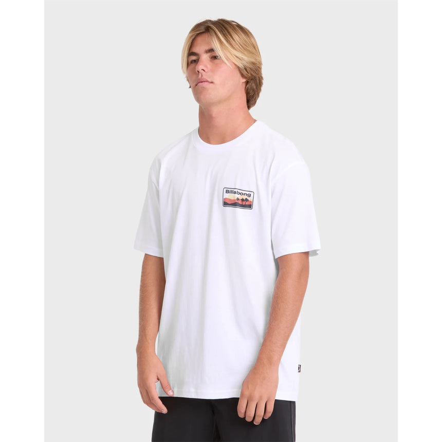 Billabong Billabong Men's Adventure Division Range Premium Short Sleeve Knit T-Shirt - White White M Mens T-Shirts