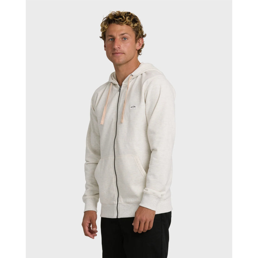 Billabong Billabong Men's All Day Zip Front Hoodie - Oatmeal Heather Oatmeal Heather. M Mens Full Zip Hoodies