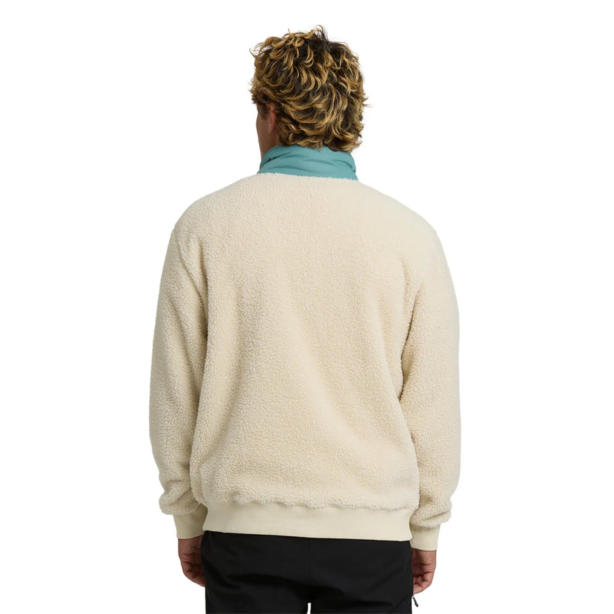 Billabong Billabong Men's Boundary Peak Mock Neck Fleece Sweatshirt - Oatmeal Oatmeal M Mens Long Sleeve T-Shirts